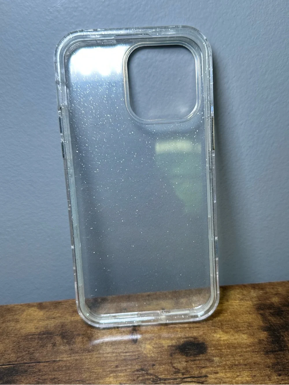 Clear sparkly iPhone 14 Pro Max Case (two pieces)